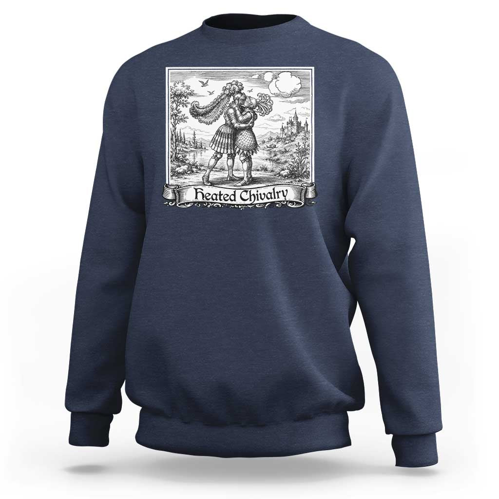 Heated Chivalry Medieval Knights Kissing LGBT Pride Sweatshirt