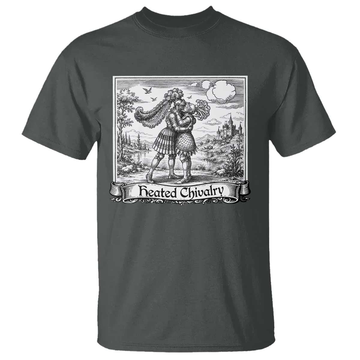 Heated Chivalry Medieval Knights Kissing LGBT Pride T Shirt