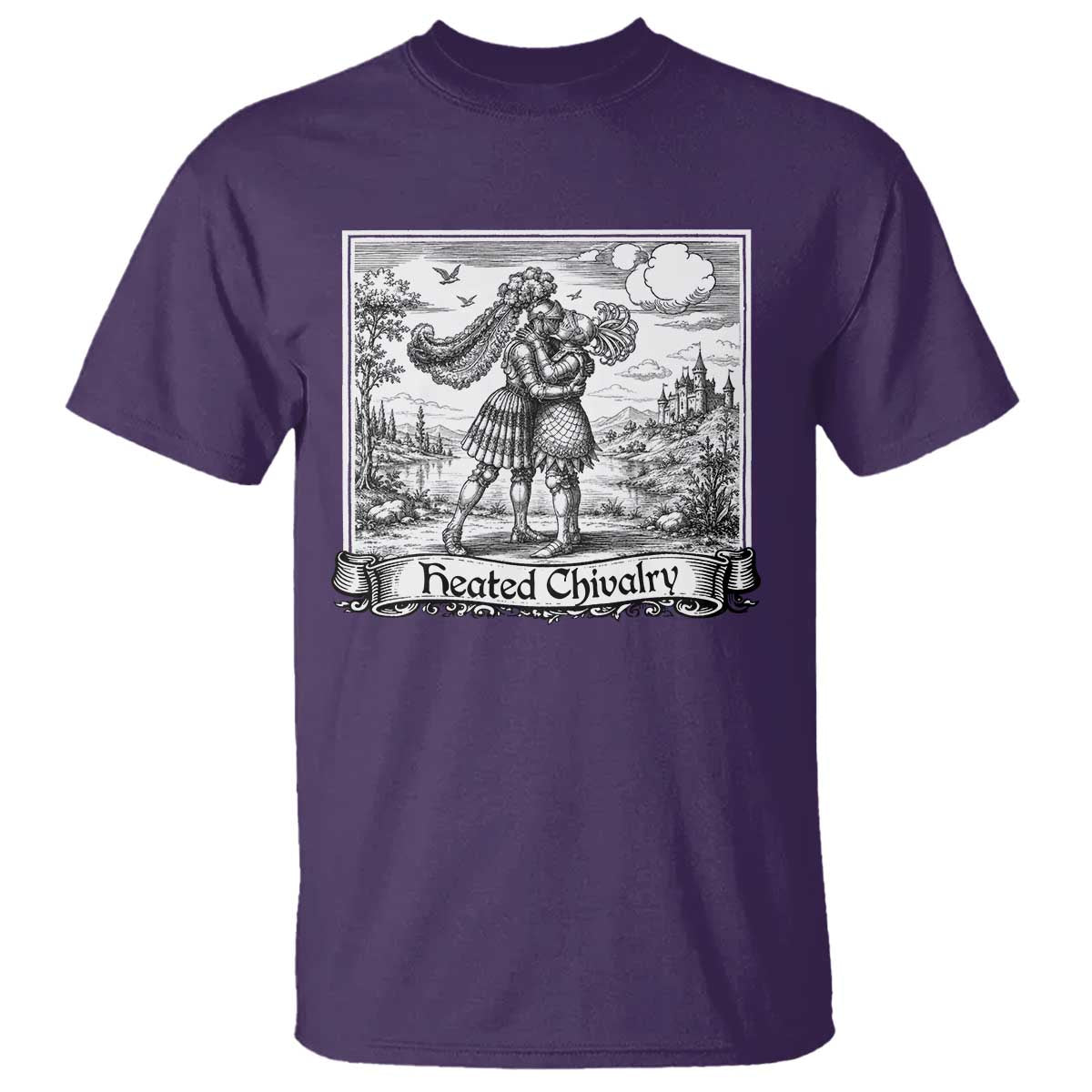 Heated Chivalry Medieval Knights Kissing LGBT Pride T Shirt