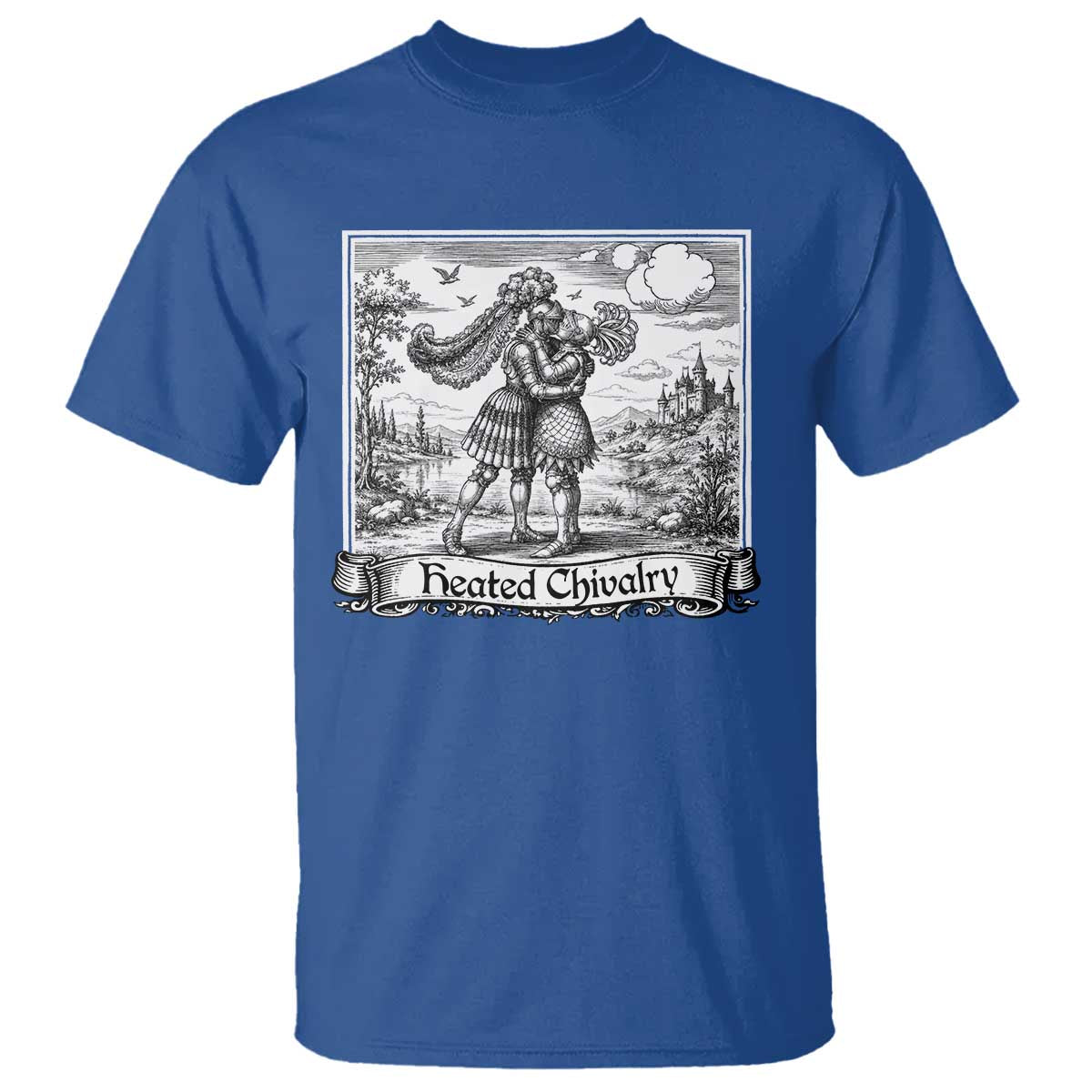 Heated Chivalry Medieval Knights Kissing LGBT Pride T Shirt