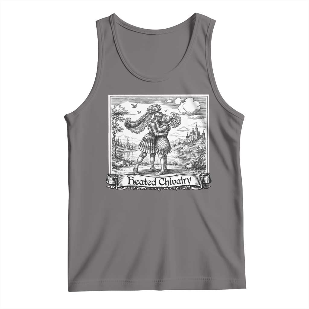 Heated Chivalry Medieval Knights Kissing LGBT Pride Tank Top