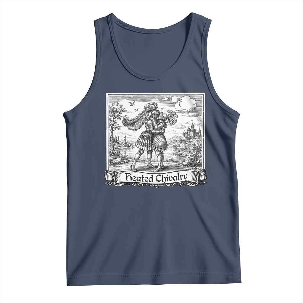 Heated Chivalry Medieval Knights Kissing LGBT Pride Tank Top
