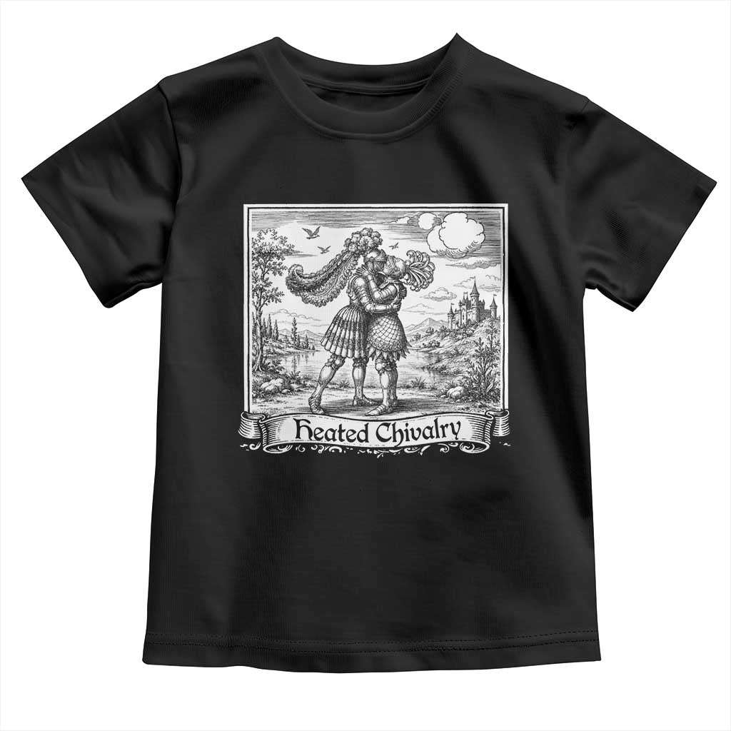 Heated Chivalry Medieval Knights Kissing LGBT Pride Toddler T Shirt