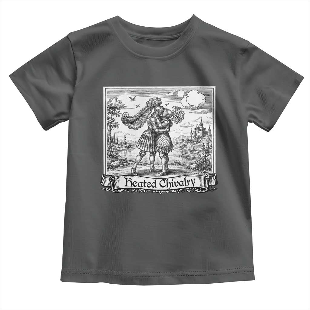 Heated Chivalry Medieval Knights Kissing LGBT Pride Toddler T Shirt