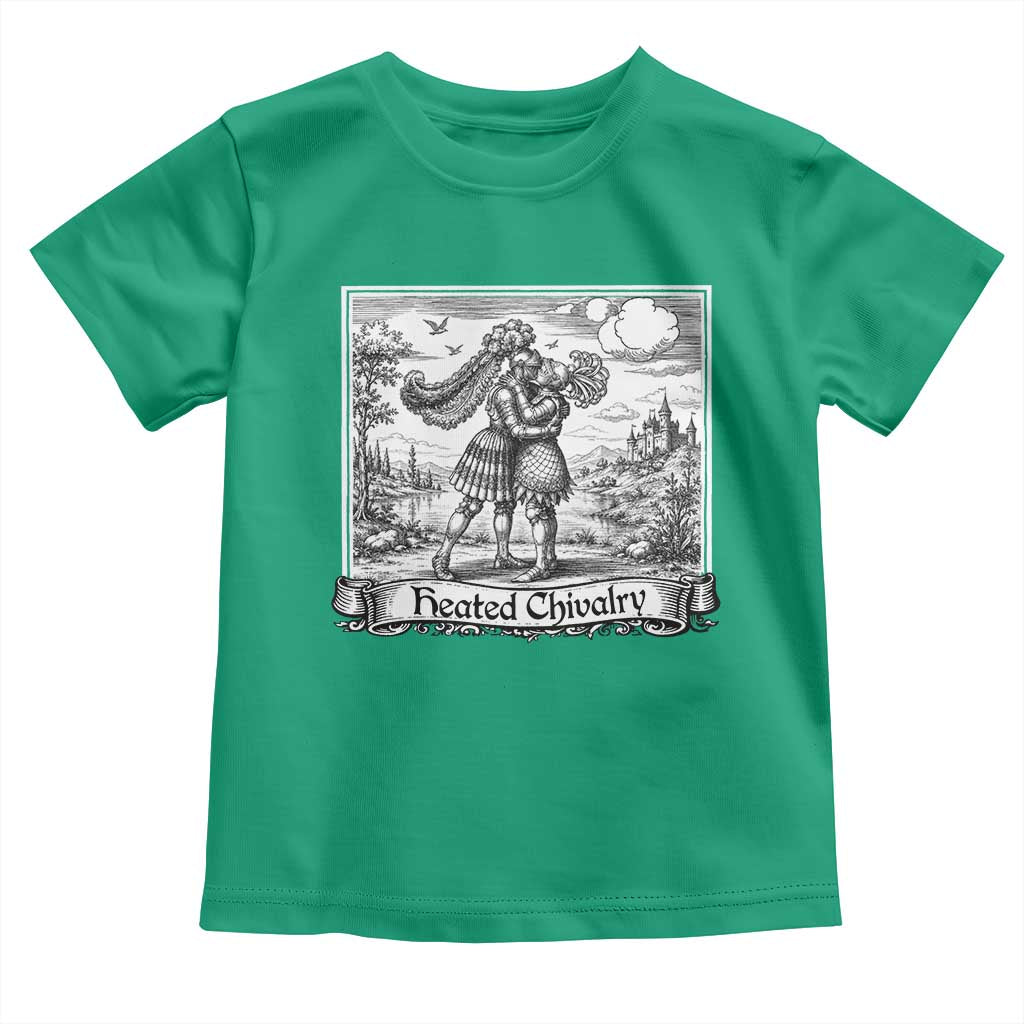 Heated Chivalry Medieval Knights Kissing LGBT Pride Toddler T Shirt