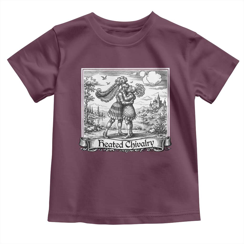 Heated Chivalry Medieval Knights Kissing LGBT Pride Toddler T Shirt