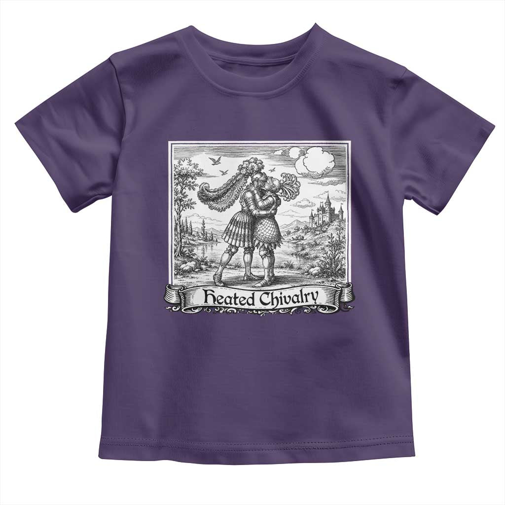 Heated Chivalry Medieval Knights Kissing LGBT Pride Toddler T Shirt
