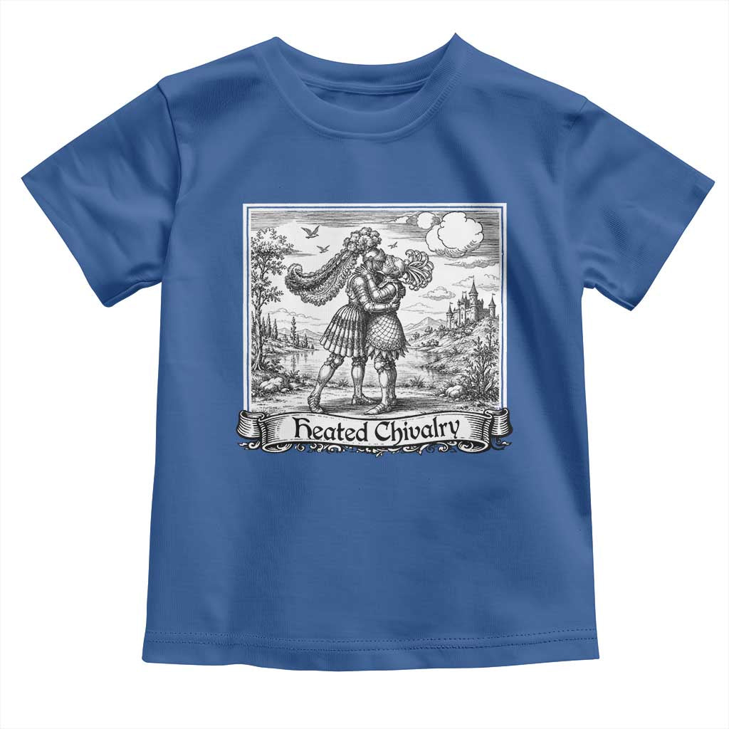 Heated Chivalry Medieval Knights Kissing LGBT Pride Toddler T Shirt