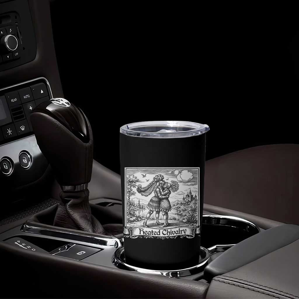 Heated Chivalry Medieval Knights Kissing LGBT Pride Tumbler Cup