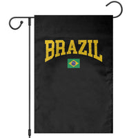 Brazil Football Throwback Design Vintage Brazilian Flag Jersey Style Garden Flag