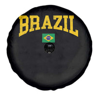 Brazil Football Throwback Design Vintage Brazilian Flag Jersey Style Spare Tire Cover