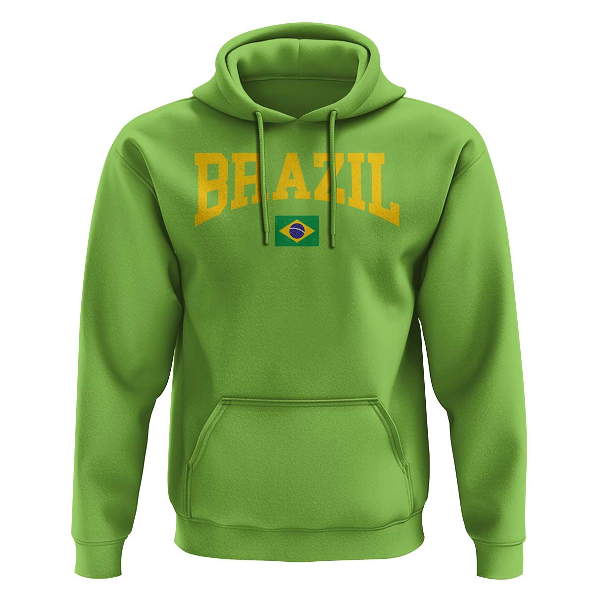 Brazil Football Throwback Design Vintage Brazilian Flag Jersey Style Hoodie