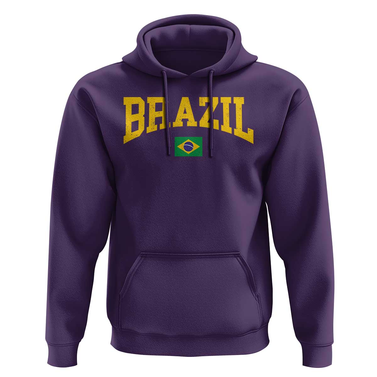 Brazil Football Throwback Design Vintage Brazilian Flag Jersey Style Hoodie