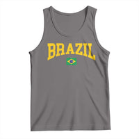 Brazil Football Throwback Design Vintage Brazilian Flag Jersey Style Tank Top