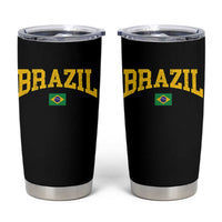 Brazil Football Throwback Design Vintage Brazilian Flag Jersey Style Tumbler Cup