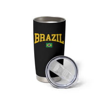 Brazil Football Throwback Design Vintage Brazilian Flag Jersey Style Tumbler Cup