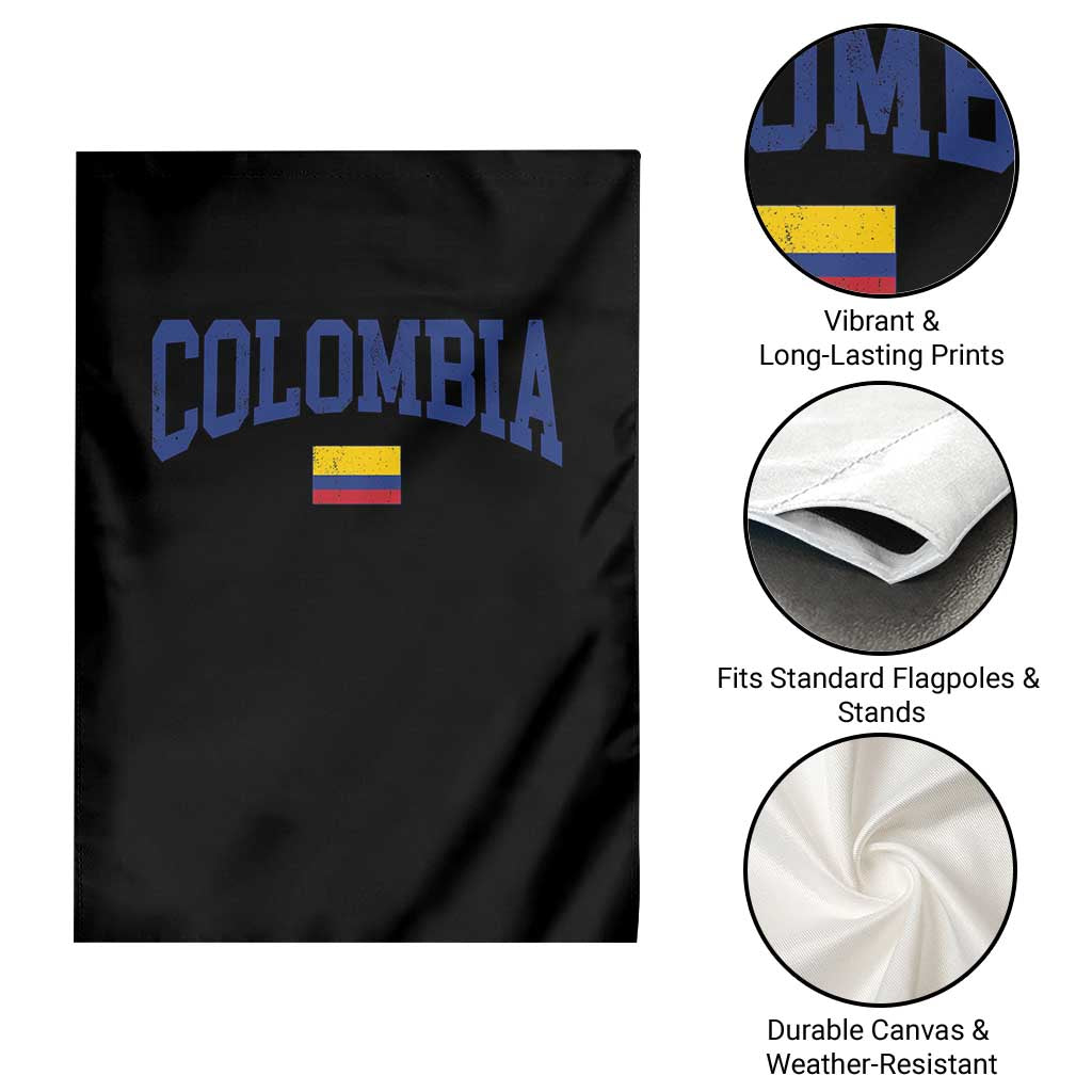Colombia Football Throwback Design Vintage Colombian Flag Jersey Style Garden Flag