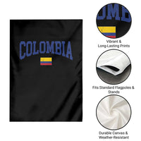 Colombia Football Throwback Design Vintage Colombian Flag Jersey Style Garden Flag
