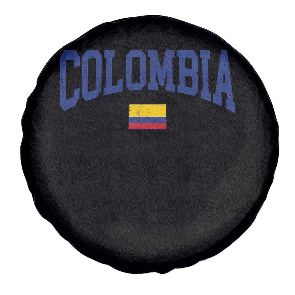 Colombia Football Throwback Design Vintage Colombian Flag Jersey Style Spare Tire Cover