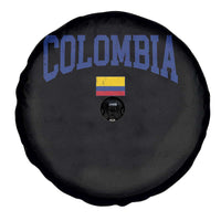 Colombia Football Throwback Design Vintage Colombian Flag Jersey Style Spare Tire Cover