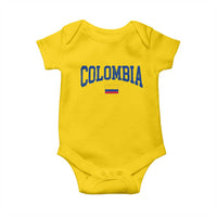 Colombia Football Throwback Design Vintage Colombian Flag Jersey Style Baby Onesie
