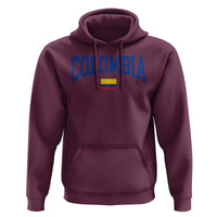 Colombia Football Throwback Design Vintage Colombian Flag Jersey Style Hoodie
