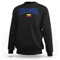 Colombia Football Throwback Design Vintage Colombian Flag Jersey Style Sweatshirt