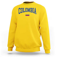 Colombia Football Throwback Design Vintage Colombian Flag Jersey Style Sweatshirt