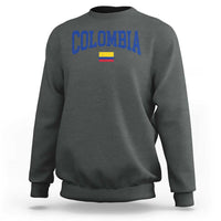 Colombia Football Throwback Design Vintage Colombian Flag Jersey Style Sweatshirt