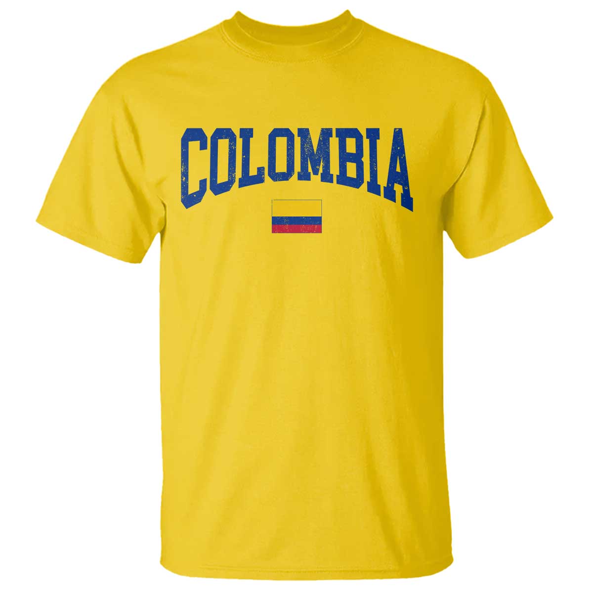 Colombia Football Throwback Design Vintage Colombian Flag Jersey Style T Shirt