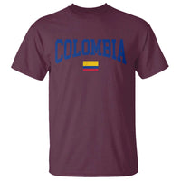 Colombia Football Throwback Design Vintage Colombian Flag Jersey Style T Shirt