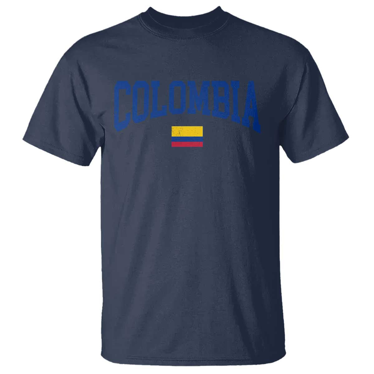 Colombia Football Throwback Design Vintage Colombian Flag Jersey Style T Shirt