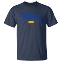 Colombia Football Throwback Design Vintage Colombian Flag Jersey Style T Shirt