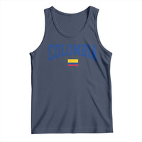 Colombia Football Throwback Design Vintage Colombian Flag Jersey Style Tank Top