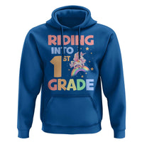 Back To School Unicorn Hoodie Riding Into 1st Grade Rainbow Star - Wonder Print Shop