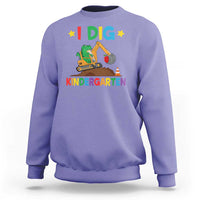 I Dig Kindergarten Sweatshirt Back To School Dinosaur Truck Construction - Wonder Print Shop