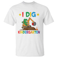 I Dig Kindergarten T Shirt Back To School Dinosaur Truck Construction - Wonder Print Shop