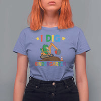 I Dig Kindergarten T Shirt For Women Back To School Dinosaur Truck Construction - Wonder Print Shop