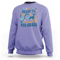 Funny Back To School Sea Animals Sweatshirt Ready To Explore 4TH Grade Whale Turtle - Wonder Print Shop