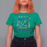 Funny Back To School Sea Animals T Shirt For Women Ready To Explore 4TH Grade Whale Turtle - Wonder Print Shop