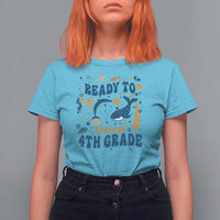 Funny Back To School Sea Animals T Shirt For Women Ready To Explore 4TH Grade Whale Turtle - Wonder Print Shop