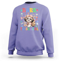 Funny Bark To School Sweatshirt Shih Tzu Dogs School Supplies Paw - Wonder Print Shop