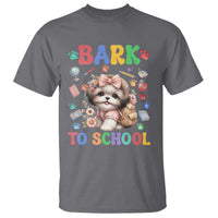 Funny Bark To School T Shirt Shih Tzu Dogs School Supplies Paw - Wonder Print Shop