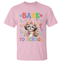 Funny Bark To School T Shirt Shih Tzu Dogs School Supplies Paw - Wonder Print Shop