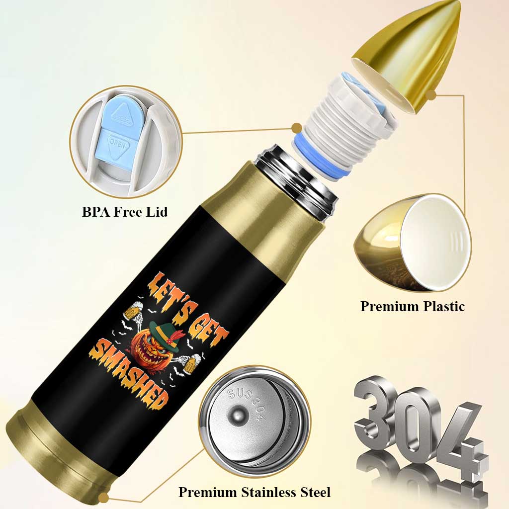 Funny Let's Get Smashed Bullet Tumbler Oktoberfest Pumpkin Beer Tyrolean Hat - Wonder Print Shop