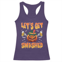 Funny Let's Get Smashed Racerback Tank Top Oktoberfest Pumpkin Beer Tyrolean Hat - Wonder Print Shop
