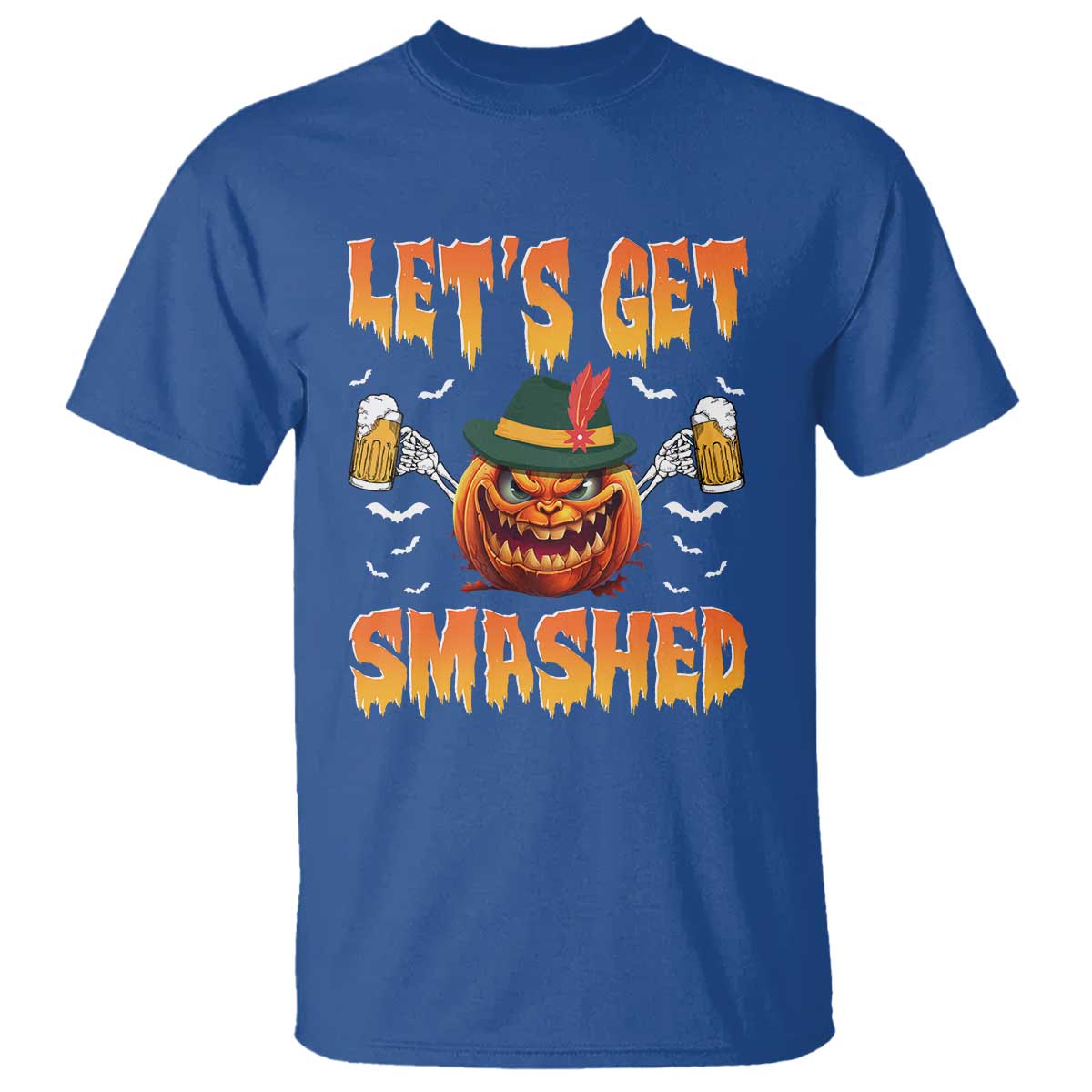 Funny Let's Get Smashed T Shirt Oktoberfest Pumpkin Beer Tyrolean Hat - Wonder Print Shop
