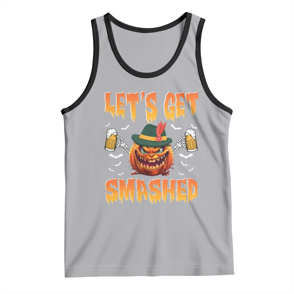 Funny Let's Get Smashed Tank Top Oktoberfest Pumpkin Beer Tyrolean Hat - Wonder Print Shop
