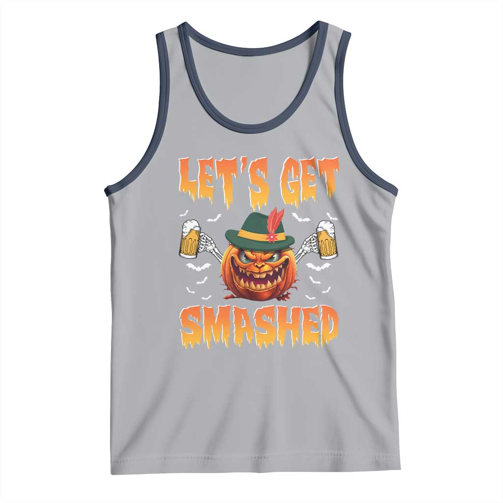 Funny Let's Get Smashed Tank Top Oktoberfest Pumpkin Beer Tyrolean Hat - Wonder Print Shop