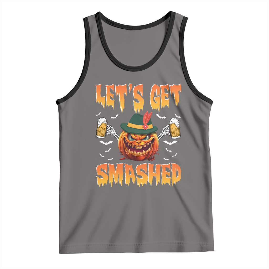 Funny Let's Get Smashed Tank Top Oktoberfest Pumpkin Beer Tyrolean Hat - Wonder Print Shop